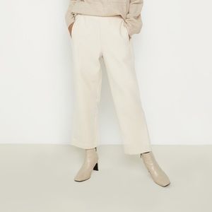 Oak + Fort soft oatmeal colored pants